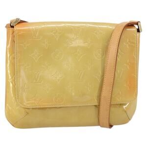 LOUIS VUITTON Monogram Vernis Thompson Street Bag Beige M91301 LV Auth 160426